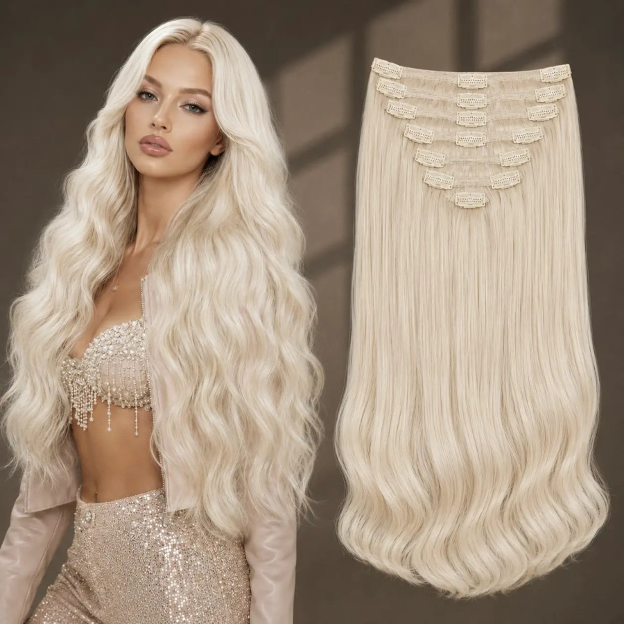 Clip-On White Platinum SILVER